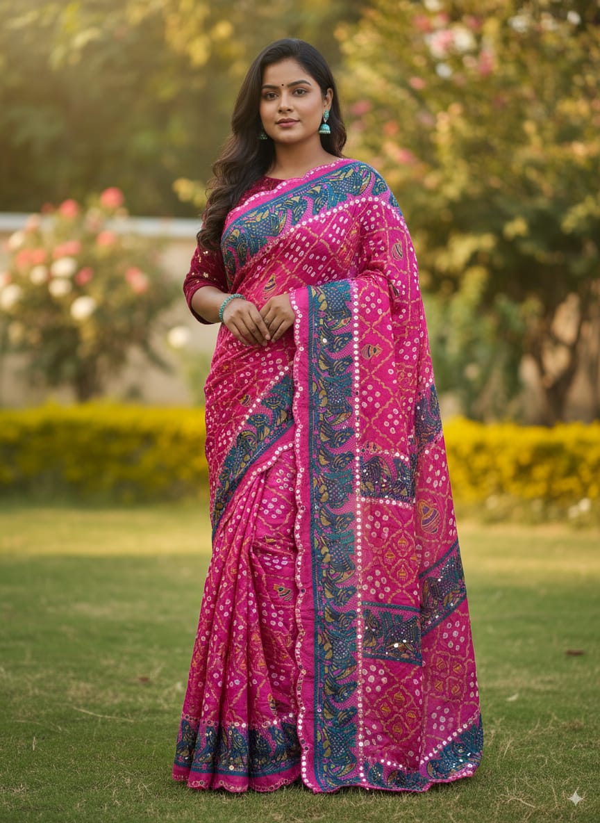 Bandhani Bliss Saree