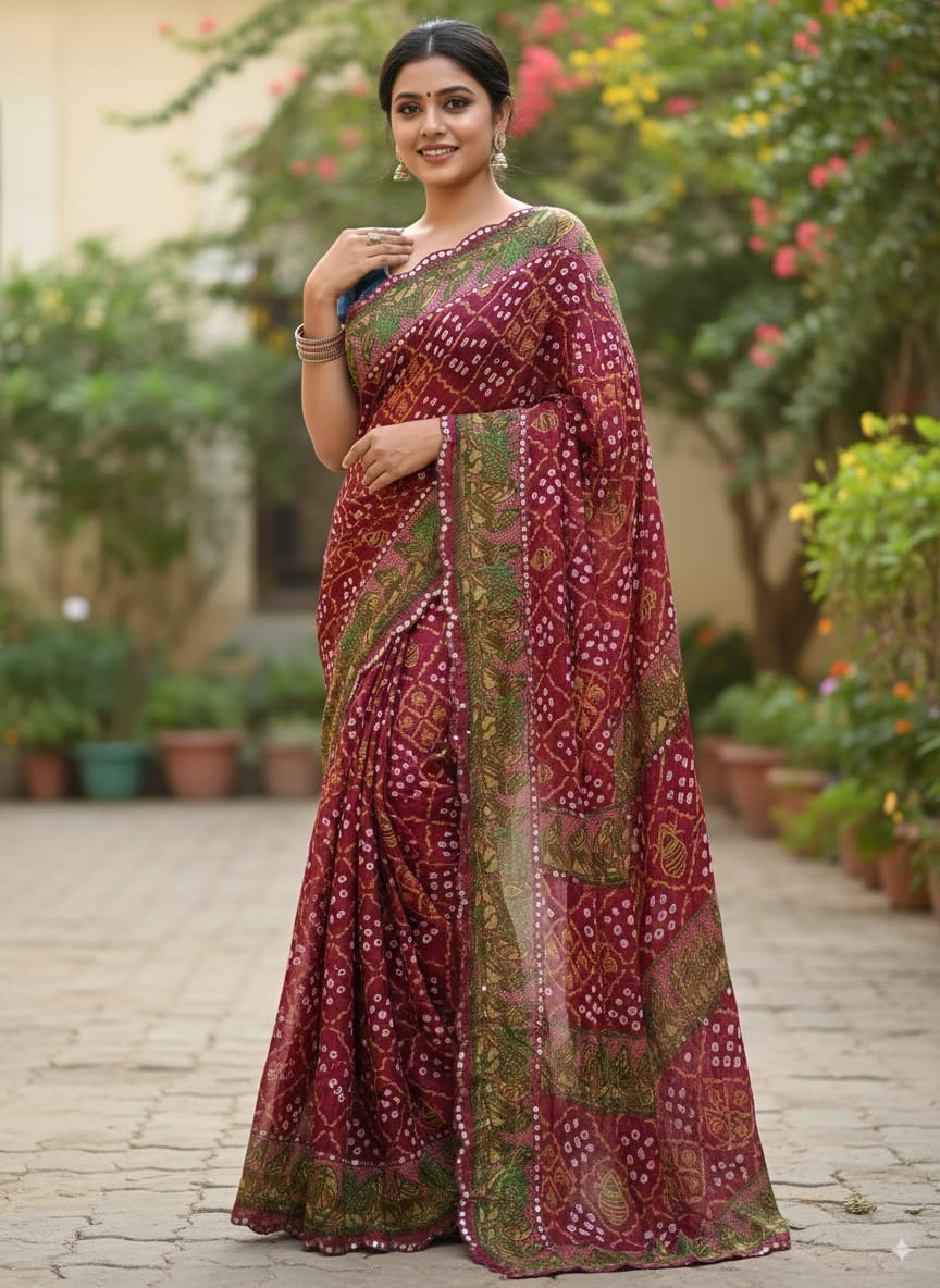 Bandhani Bliss Saree