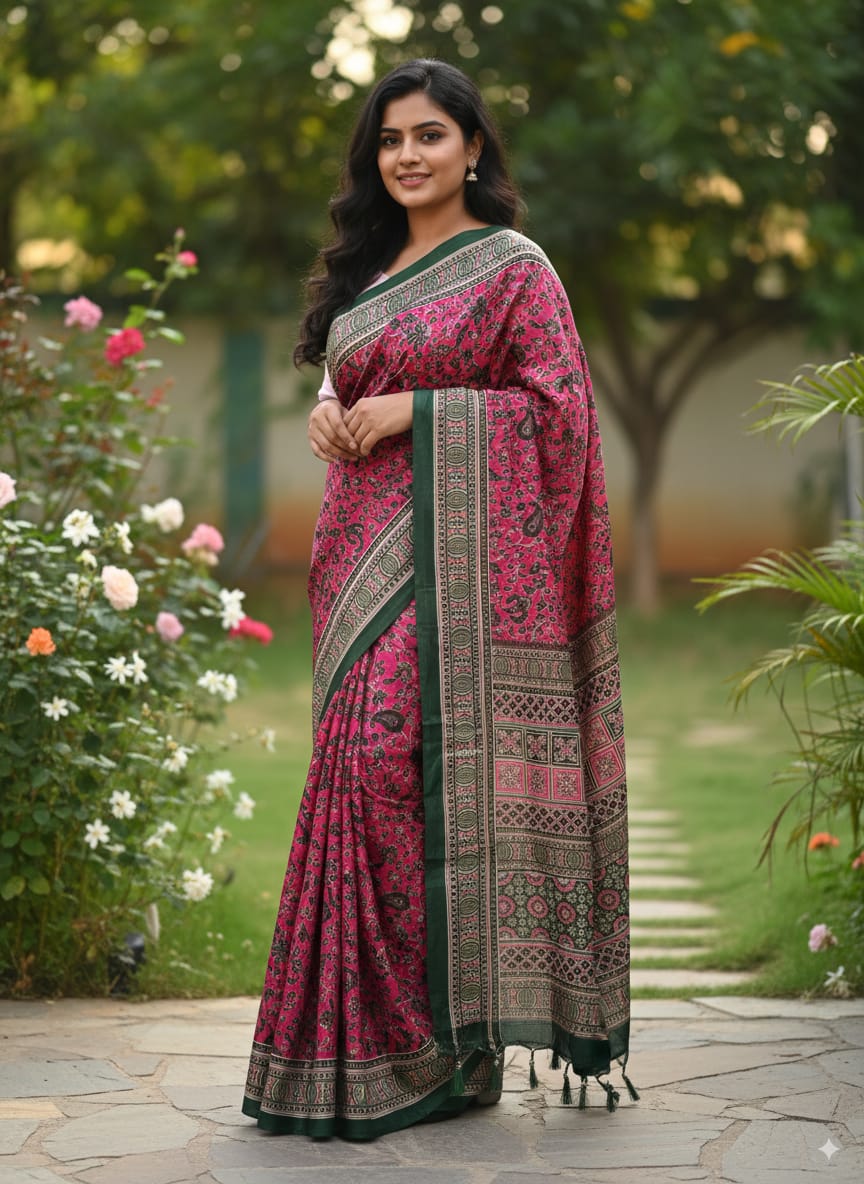 Malai Jhalar Blend Saree