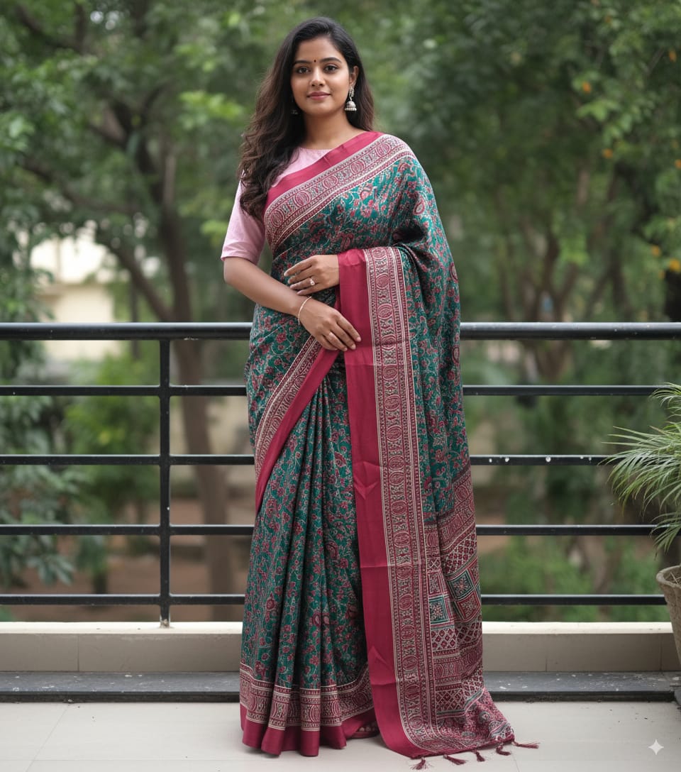 Malai Jhalar Blend Saree