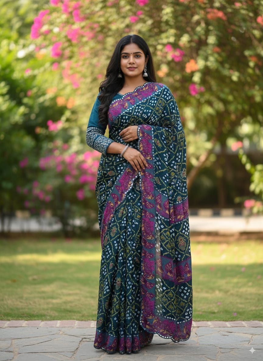 Bandhani Bliss Saree